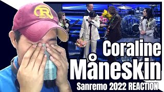 Maneskin  Coraline  Sanremo 2022 REACTION [upl. by Hadsall616]