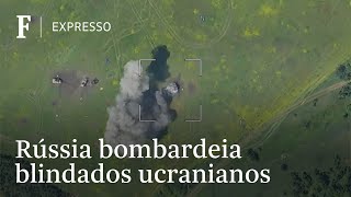 Rússia divulga vídeo de disparos contra blindados da Ucrânia  CENAS DA GUERRA [upl. by Dickerson]