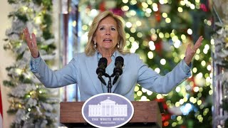 Jill Biden’s White House Christmas video differs ‘dramatically’ from Trump era [upl. by Neomah]