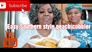 How To Make A Easy Peach Cobbler Southern Style [upl. by Nnoved]