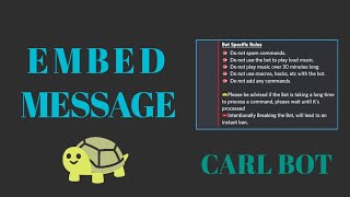 Discord  How To Use Embed Message  Carl Bot Setup  Rules Channel Discord [upl. by Nosmoht545]