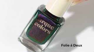 FOLIE À DEUX  Cirque Colors Green Magnetic Nail Polish [upl. by Siravart]