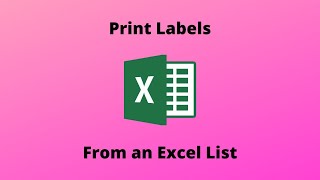 How to Print Labels From Excel List Using Mail Merge [upl. by Straub]