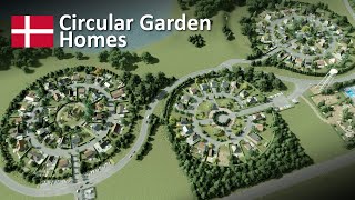 Circular garden homes  COPENHAGEN inspired Cities Skylines  Nomasburg 22 [upl. by Outhe]