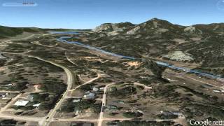 Mickelson Trail GoogleEarth Flyover Edgemont to Deadwood [upl. by Inalawi226]