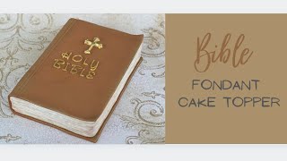 How to make a fondant BIBLE cake topper [upl. by Perl]