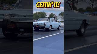 Gettin’ It Super Stock Pontiac Catalina Drag Racing at Central Illinois Dragway shorts [upl. by Scevor]