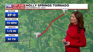 Holly Springs tornado confirmed from Sunday [upl. by Nymzaj858]