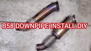 VRSF B58 Downpipe DIY Part Numbers in Description [upl. by Aitnom]