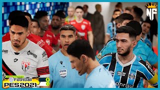 GRÊMIO X ATLÉTICOGO  Brasileirão Série A 2024 ⚽ Gameplay Simulação PES 2021 [upl. by Flodur]