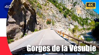 Gorges de la Vésubie  Driving in France in 4K [upl. by Inohs167]