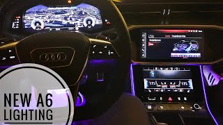 NEW 2021 Audi A6 Ambient Lighting  Exterior Lights  HOW TO SEPARATE THE AMBIENT LIGHT COLOR [upl. by Donahue866]