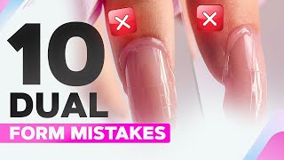 10 Dual Form Mistakes  Polygel Nail Extension [upl. by Asiilanna]