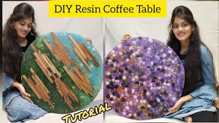 DIY Resin Coffee Table Tutorial  How To Make Epoxy Resin Table Top  Resin Table Siddhi Art Studio [upl. by Oletha181]