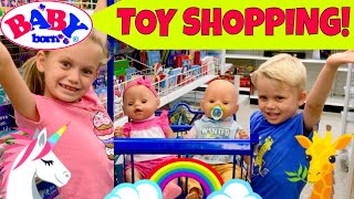 🛍Baby Born Twins Go Toy Shopping At Ross TJ Maxx amp Target Store With Skye amp Caden 🚗 [upl. by Sethi754]