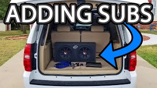 Adding Subwoofers and Amp to the Suburban [upl. by Nylyaj59]