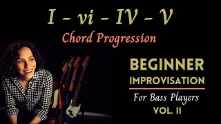 Beginner Improvisation For Bass Players How To Play The IviIVV Chord Progression On Bass [upl. by Adile]