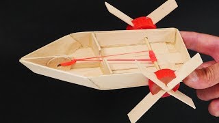 Make an Elastic Band Paddle boat [upl. by Ikcir]