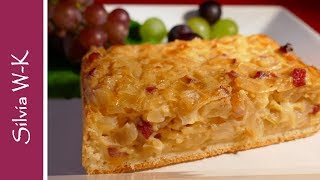 Zwiebelkuchen  ZwiebelkuchenSchnitte  ohne Hefeteig  schnellere Variante [upl. by Ardyce]