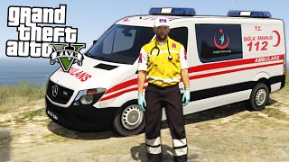 112 ACİL AMBULANS MOD GTA 5 Mod Komik Anlar [upl. by Emmie]