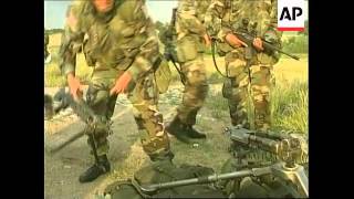 KOSOVO GNIJLANE ARRIVAL OF US NATO TROOPS [upl. by Boony]