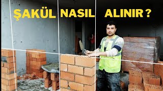 Tuğla Duvar Nasıl Örülür  Şakül Nasıl Alınır [upl. by Aitercal]