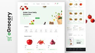 How To Make A Grocery Store Website Just Using HTML And CSS  Pure HTML And CSS [upl. by Giannini]