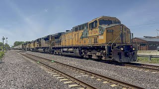 UP 6706 CNW Paint Leads MMTPR Through Elburn IL With Horn Action 53124 [upl. by Reamy]