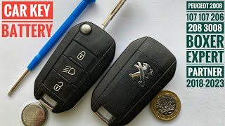 Peugeot 2008 3008 308 208 key battery replacement 20182023 How to change Peugeot Smart fob battery [upl. by Itsim]