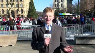 Syracuse Ice Hockey Takes a Skate Downtown [upl. by Kciredohr]