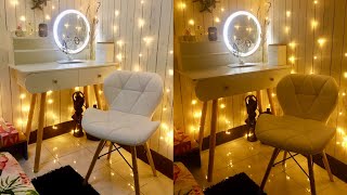 My New Vanity Table and Nordic Butterfly Chair  Unboxing amp Assembling [upl. by Akirdna]