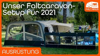 Unser Faltcaravan amp Camping Setup 2021 [upl. by Nueovas]