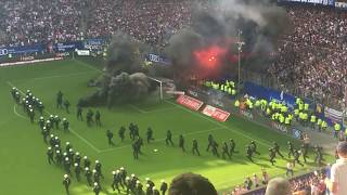 Hamburger SV  Borussia Mönchengladbach  PyroKrawalle amp Spielunterbrechung  12052018 [upl. by Temirf]