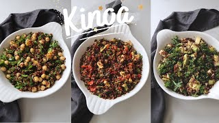 Kinoa Nasıl Pişirilir  Kinoa Çeşitleri ve 3 Farklı Proteinli Salata Tarifi [upl. by Nwonknu]