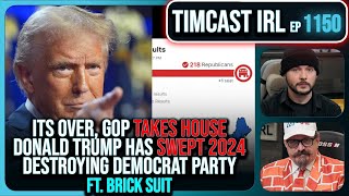 GOP WINS HOUSE Decision Desk CALLS IT Trump SWEPT 2024 NUKING Democrats wBrick Suit  Timcast IRL [upl. by Marashio]