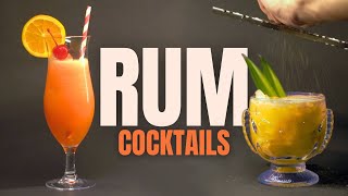 9 Easy Rum Cocktail Recipes  Rum Drinks for Beginners [upl. by Ycak]