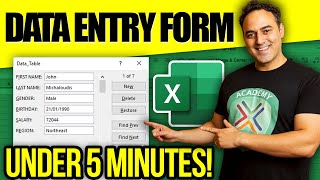 Create an Excel Data Entry Form in UNDER 5 Minutes [upl. by Eanert479]