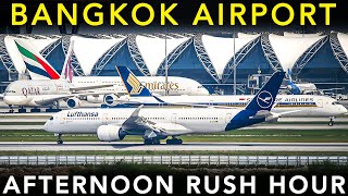 BANGKOK SUVARNABHUMI AIRPORT  Take off amp Landing  Plane Spotting  Afternoon RUSH HOUR [upl. by Enahsed16]