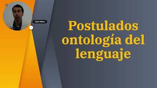 Postulados ontología del lenguaje [upl. by Oznecniv]