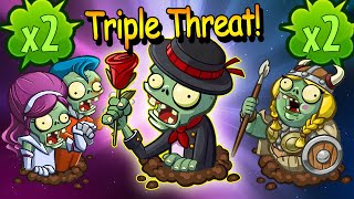 The Combination Of Triple Threat ▌ PvZ Heroes [upl. by Weinhardt]