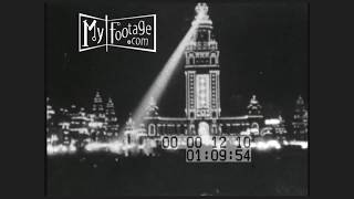 1901 Pan American Exposition At Night Electric Tower Silent [upl. by Thilde]