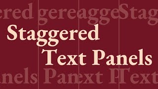 Staggered Text Panels With React In 60 Seconds  Design Guild [upl. by Nehtanoj166]