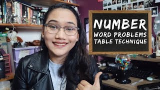 Number Word Problem  Table Technique  Civil Service amp UPCAT Review [upl. by Silsbye]