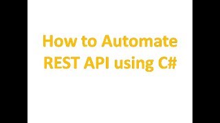 RestSharp REST API testing using C RestSharp and JsonNET [upl. by Cathe]