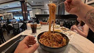 Eating Lunch at Maggianos Little Italy  Maggianos San Antonio [upl. by Fesoj414]