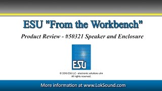 ESU 50321 Speaker and Enclosure [upl. by Aivil]