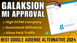 Galaksion MI Approval Method 🔥 High ECPM Google AdSense Alternative MI Company ✅ [upl. by Iinden]