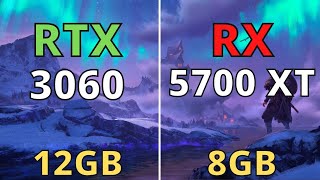 RTX 3060 VS RX 5700 XT BENCHMARK TEST 1080p 1440P [upl. by Cr]