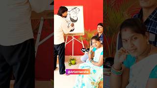 Live painting of the couple painting artistharrsha heisback trending newvideo [upl. by Gorey]