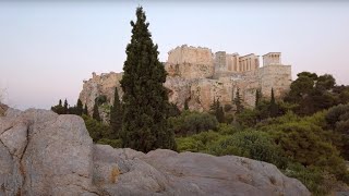 74 Monastiraki square to Acropolis hill walk in Athens Greece [upl. by Newmann581]